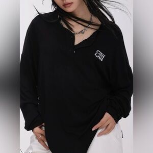CBXLAB Black Long Sleeve Henley